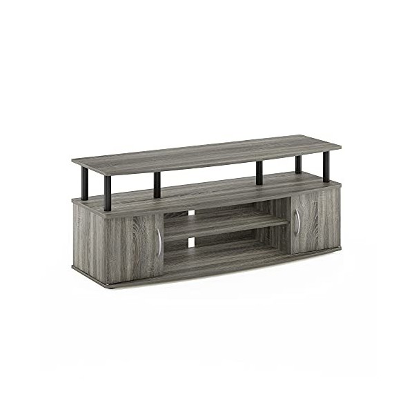 Furinno Jaya Gret Centre de Divertissement Pouvant Contenir Jusquà 50 Pouces TV, Columbia Walnut/Black, One Size