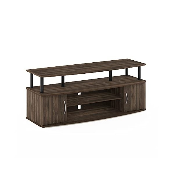 Furinno Jaya Gret Centre de Divertissement Pouvant Contenir Jusquà 50 Pouces TV, Columbia Walnut/Black, One Size