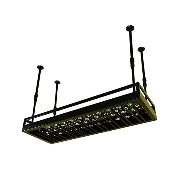 TZUFA Casier à vin Mural, étagère à vin en métal avec Support en Verre, Porte-Bouteille de Champagne, étagère de Rangement à 