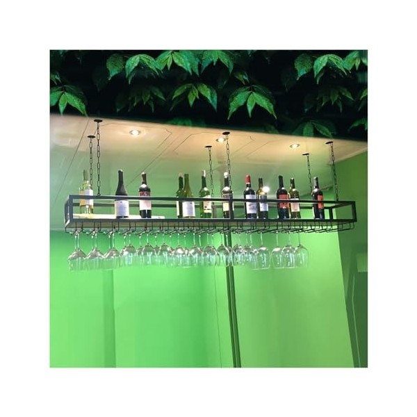 UNbit Casier à vin Mural Étagère à vin Support de Verre à vin Suspendu réglable en Hauteur de 11,8 à 39,3 Pouces, présentoir 