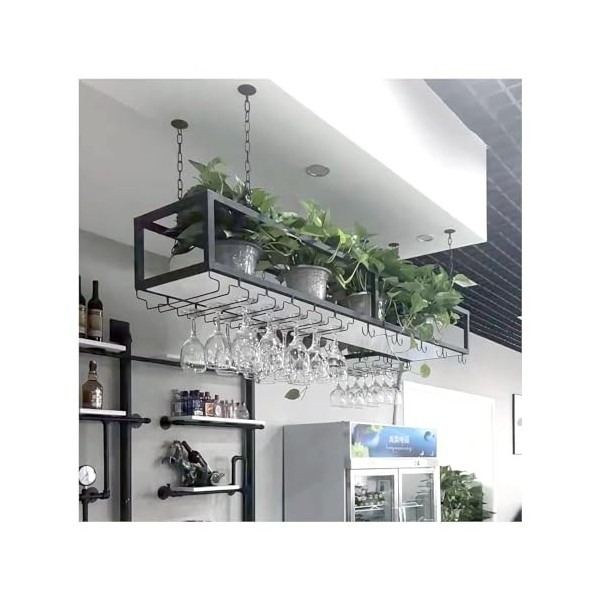 UNbit Casier à vin Mural Étagère à vin Support de Verre à vin Suspendu réglable en Hauteur de 11,8 à 39,3 Pouces, présentoir 