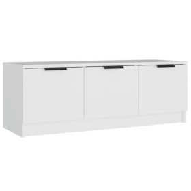 Maxspace TV Meuble, Meuble Tele, Meuble TV Chambre, Meuble TV IindustrielBlanc 102x35x36,5 cm Bois dingénierieConvient à la 