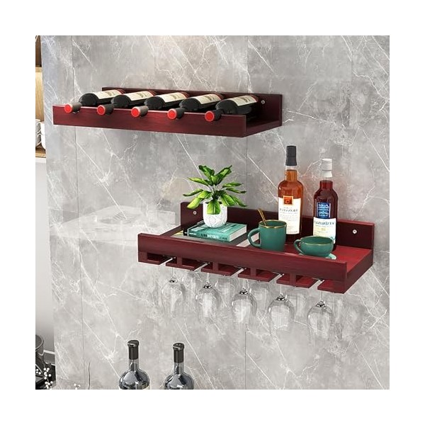 Porte Bois Bouteilles Muraux Industriels Casier À Vin Porte-Verre À Vin Suspendu Mural Étagère À Vin Support De Rangement Pou