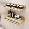 Porte Bois Bouteilles Muraux Industriels Casier À Vin Porte-Verre À Vin Suspendu Mural Étagère À Vin Support De Rangement Pou