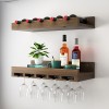 Porte Bois Bouteilles Muraux Industriels Casier À Vin Porte-Verre À Vin Suspendu Mural Étagère À Vin Support De Rangement Pou