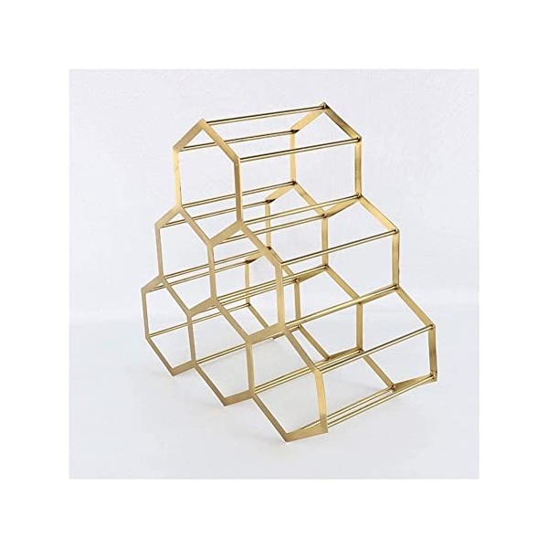 Casier à vin Casier à vin Comptoir Empilable Casier à Vin Support de Stockage de Vin 6Bottle Rack Stand Space Saver Protecteu