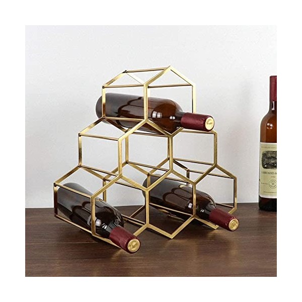Casier à vin Casier à vin Comptoir Empilable Casier à Vin Support de Stockage de Vin 6Bottle Rack Stand Space Saver Protecteu