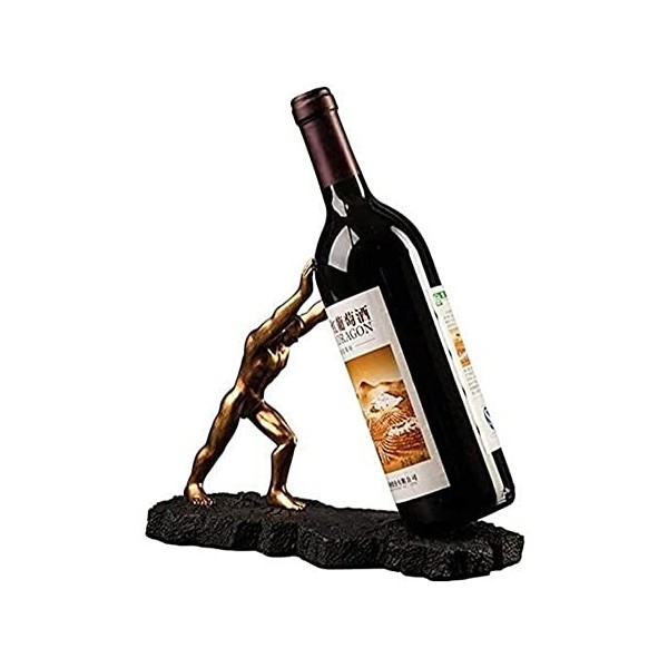 Casier à vin Porte-Bouteille de vin en résine Sculpture Rack Artisanat Étagère Décorations Maison Bar Voyage Poupée Créative 