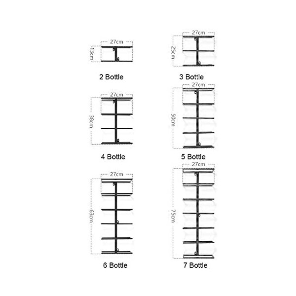 Casier à vin Organisateur Rack Casier À Vin Mural Porte-Bouteille De Vin en Métal Suspendu Décoration De Casier À Vin pour La
