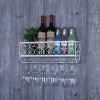 Casier à vin Support de Rangement Porte-Bouteilles de vin Support de Verre à vin Support Mural pour Verres à Pied Cintre Susp