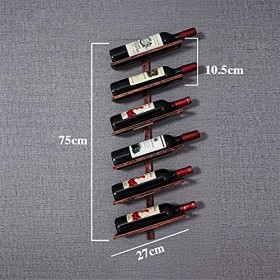 Umaxa Casier à vin Mural - Casier à vin Mural | 2/4/6 Bouteilles | Casier à vin en métal | Cuisine élégante, Restaurant, Bar 