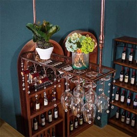 PJQUEKAIPJ Casier à vin, Mural, Bar, Restaurant, casier à Bouteilles de vin, Support Industriel en métal forgé Suspendu, Port