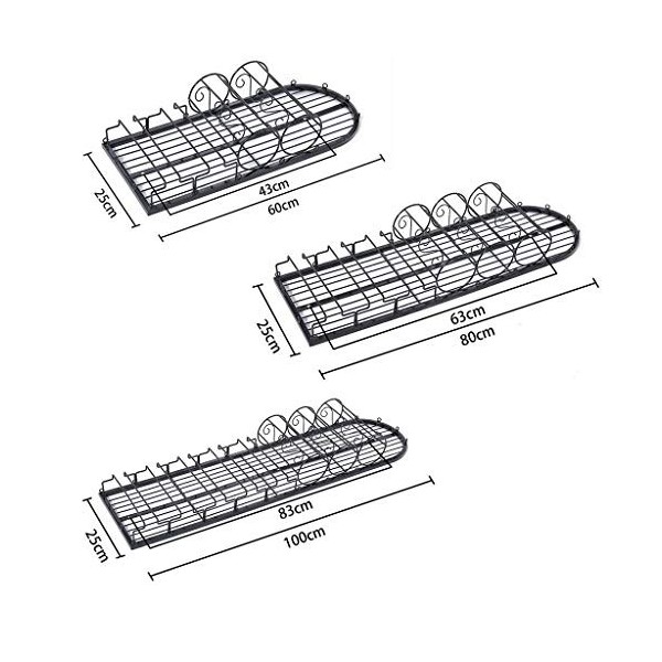 PJQUEKAIPJ Casier à vin, Mural, Bar, Restaurant, casier à Bouteilles de vin, Support Industriel en métal forgé Suspendu, Port