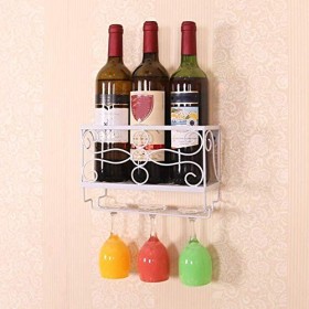 PJQUEKAIPJ Casier À Vin Accueil Support Rouge Support De Verre À Vin Restaurant Bar Tenture Murale Porte-Bouteilles Étagère S