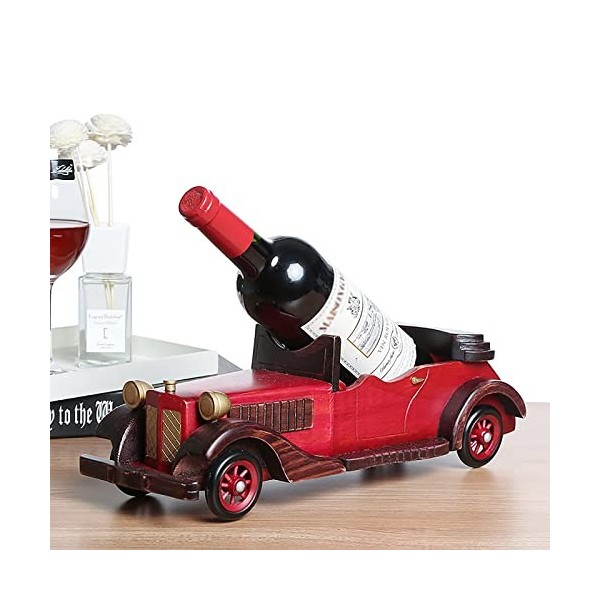 Casier à vin de modèle de Voiture en Bois Massif rétro, comptoir de Table créatif, casier à vin adapté au vin Rouge, vin Blan