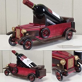 Casier à vin de modèle de Voiture en Bois Massif rétro, comptoir de Table créatif, casier à vin adapté au vin Rouge, vin Blan