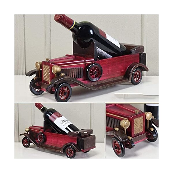 Casier à vin de modèle de Voiture en Bois Massif rétro, comptoir de Table créatif, casier à vin adapté au vin Rouge, vin Blan
