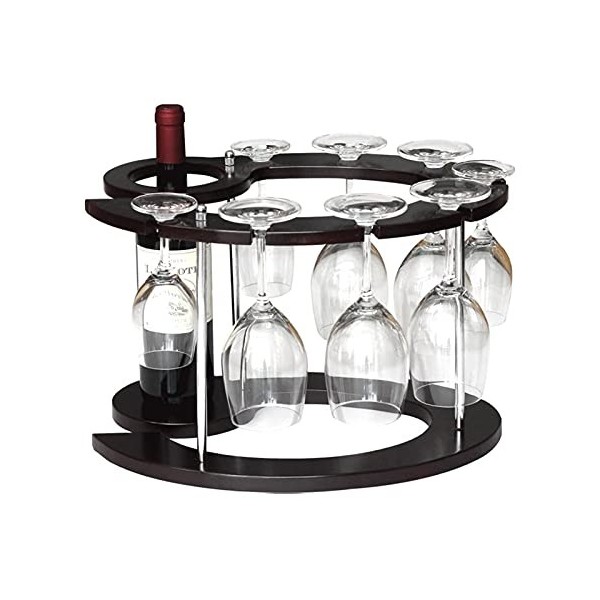 Casier à vin Casier à vin Haut de Gamme Support en Verre européen créatif comptoir en Bois Stockage de Bouteille de vin pour 