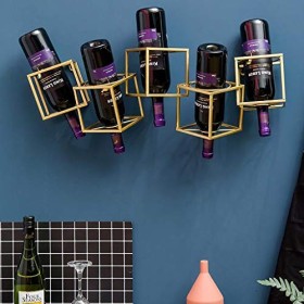 Cadre de Verre à vin en Verre Casier à vin rétro Mural, Support de décoration de casier à vin de Restaurant de Cuisine, prése