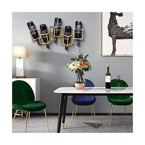 Cadre de Verre à vin en Verre Casier à vin rétro Mural, Support de décoration de casier à vin de Restaurant de Cuisine, prése