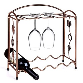 Casier à vin Casier à Vin Dessus de Table Décoration de la Maison Fer Artisanat Bouteille de Vin Rétro Étagère de Rangement d