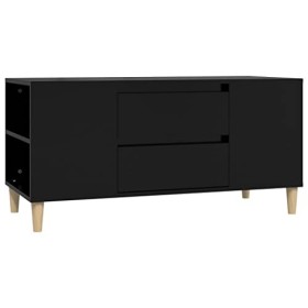 vidaXL Meuble TV Noir 102x44,5x50 cm Bois dingénierie