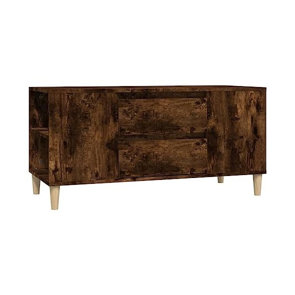 vidaXL Meuble TV Noir 102x44,5x50 cm Bois dingénierie