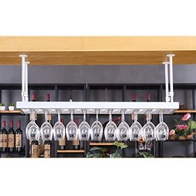 Casier à vin, casier à vin en fer suspendu, support en verre à vin, barres de plafond, salons, hôtels, restaurants, décoratio