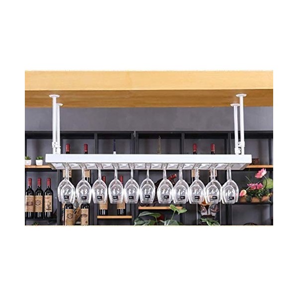 Casier à vin, casier à vin en fer suspendu, support en verre à vin, barres de plafond, salons, hôtels, restaurants, décoratio