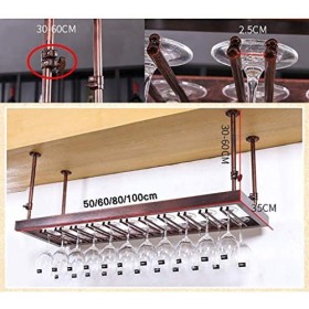 Casier à vin, casier à vin en fer suspendu, support en verre à vin, barres de plafond, salons, hôtels, restaurants, décoratio