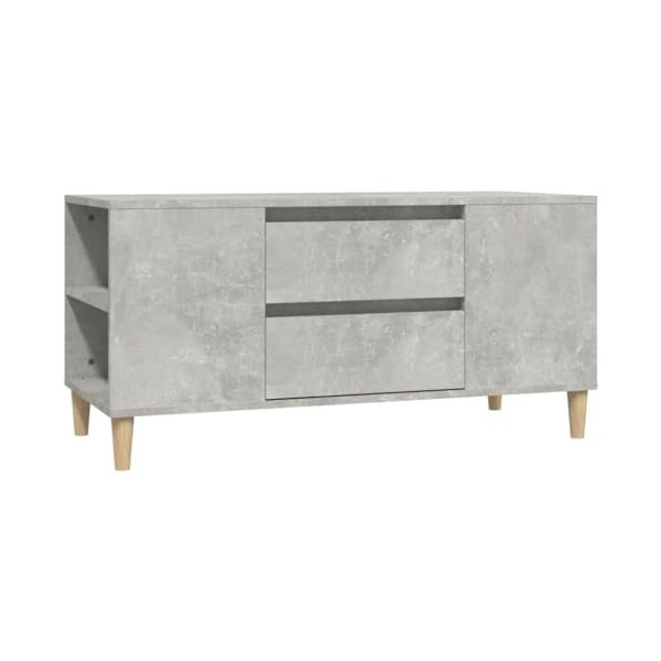 vidaXL Meuble TV Noir 102x44,5x50 cm Bois dingénierie