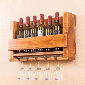 Casier à vin Casier à vin Vintage Style Industriel-Décoration de Bar-Fer Forgé-Présentoir à Vin Armoire à Vin Support de Verr