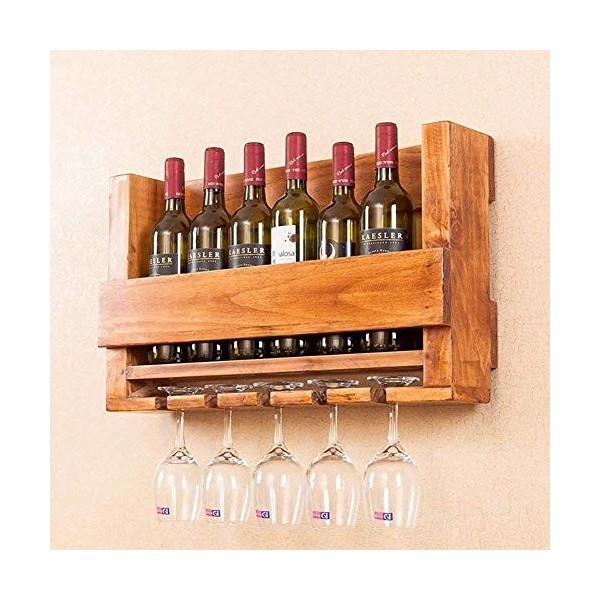 Casier à vin Casier à vin Vintage Style Industriel-Décoration de Bar-Fer Forgé-Présentoir à Vin Armoire à Vin Support de Verr