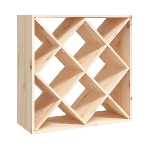 CUTSKY Armoire à vin en pin massif 62 x 25 x 62 cm