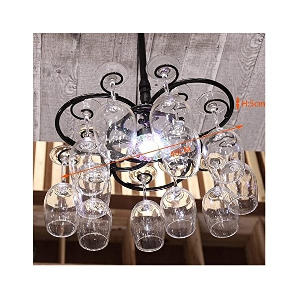 PUCHEN Casier à vin à lenvers Multicouche réglable en Hauteur décoratif Suspendu Support de Verre à vin Rouge J1029 * 25 cm,