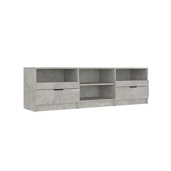 Meuble TV Gris béton 150x33,5x45 cm Bois dingénierie