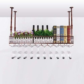 Étagères flottantes pour bar, casier à vin mural, support de verre à vin suspendu, support de vin rustique, étagère de rangem