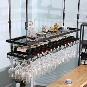 ZERAPH Casier à vin autoportant Armoires Porte-vin Mural Casier à vin Mural - Casier à Verres à vin Étagère à vin Murale Verr