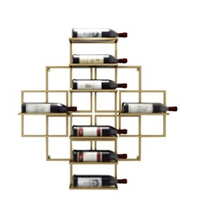 ELzEy Casier à vin Casier à vin Mural sur Pied Moderne Minimaliste Suspendu Industriel Rustique en métal avec Support pour Ve