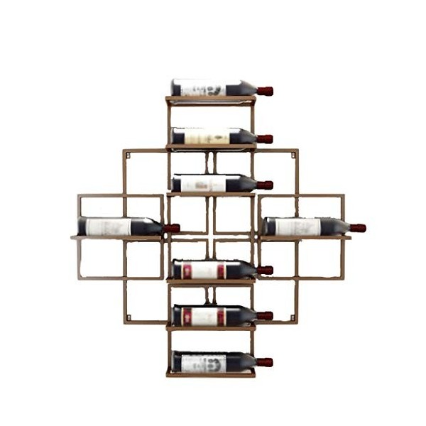 ELzEy Casier à vin Casier à vin Mural sur Pied Moderne Minimaliste Suspendu Industriel Rustique en métal avec Support pour Ve