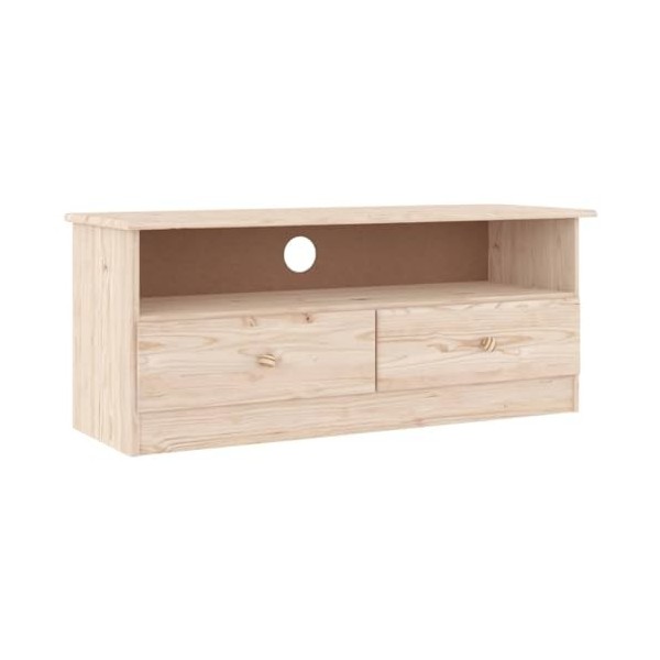 vidaXL Meuble TV avec tiroirs Alta 100x35x41 cm Bois Massif de pin