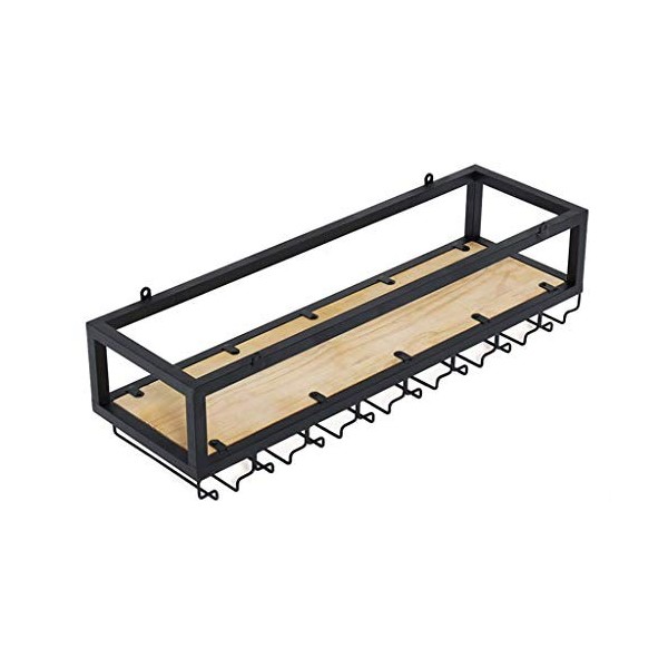 PJQUEKAIPJ Casier à vin, Bar, Restaurant, casier à Verres à vin, Support à Verres à Pied Suspendu Industriel, Support Mural e