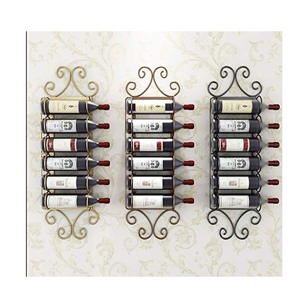 PJQUEKAIPJ Casier À Vin Accueil Support Rouge Support De Verre À Vin Restaurant S, Fer Suspendu Mur Cintre Maison Bar Mode Si