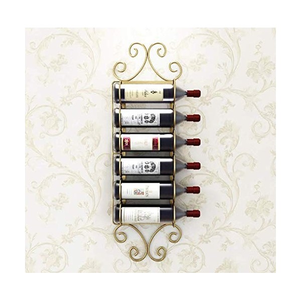 PJQUEKAIPJ Casier À Vin Accueil Support Rouge Support De Verre À Vin Restaurant S, Fer Suspendu Mur Cintre Maison Bar Mode Si