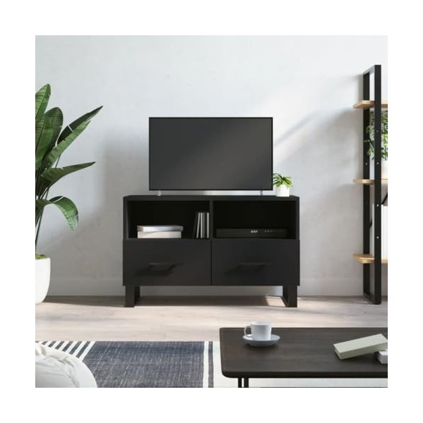 WREWING Meuble TV,Support Télé avec Étagères Réglables, euble TV à Suspendre, Lowboard Sideboard,TV,Table Télévision avec Por