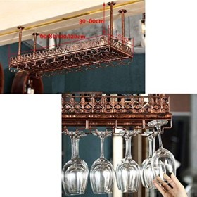 PJQUEKAIPJ Casier à vin, Mural, Bar, Restaurant, casier à Bouteilles de vin, Support à gobelets en Fer rétro Industriel, étag