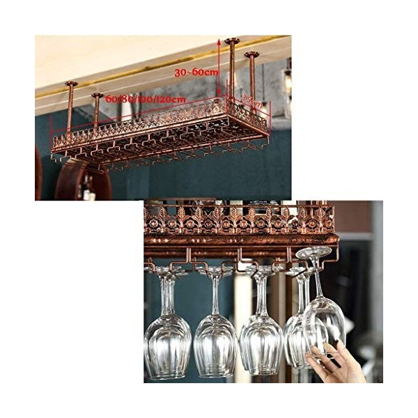 PJQUEKAIPJ Casier à vin, Mural, Bar, Restaurant, casier à Bouteilles de vin, Support à gobelets en Fer rétro Industriel, étag