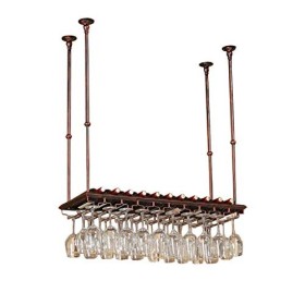 PJQUEKAIPJ Casier à vin, Mural, Bar, Restaurant, casier à Bouteilles de vin, Support Mural Suspendu pour Verres à vin, Organi