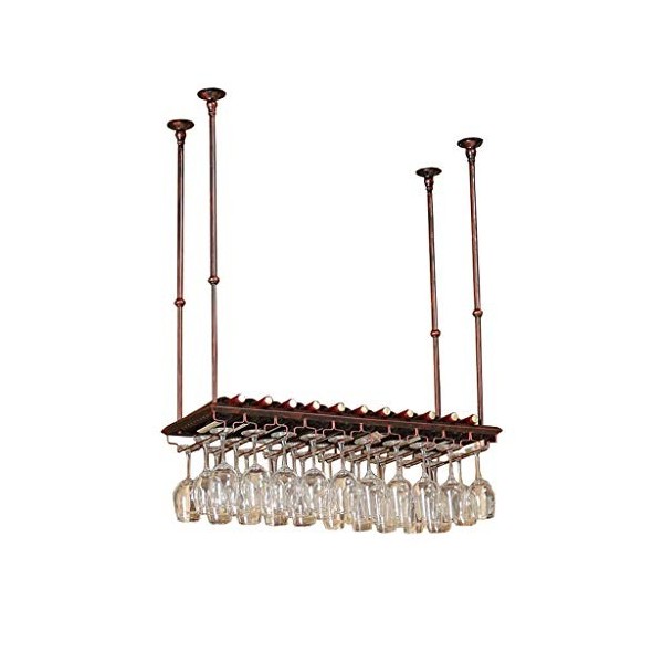 PJQUEKAIPJ Casier à vin, Mural, Bar, Restaurant, casier à Bouteilles de vin, Support Mural Suspendu pour Verres à vin, Organi