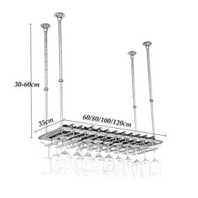 PJQUEKAIPJ Casier à vin, Mural, Bar, Restaurant, casier à Bouteilles de vin, Support Mural Suspendu pour Verres à vin, Organi